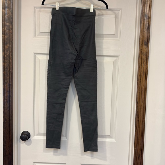 OOBERSWANK Coated High Waisted Moto Leggings - Hunter green - Picture 4 of 5